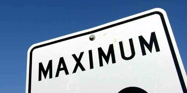 sign showing maximum